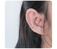 Emo Shaped Silver Ear Cuff EC-1443 